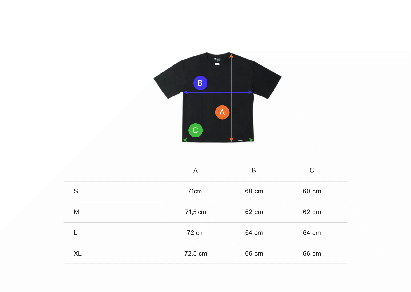 HAMMER Basic t-shirt wymiary