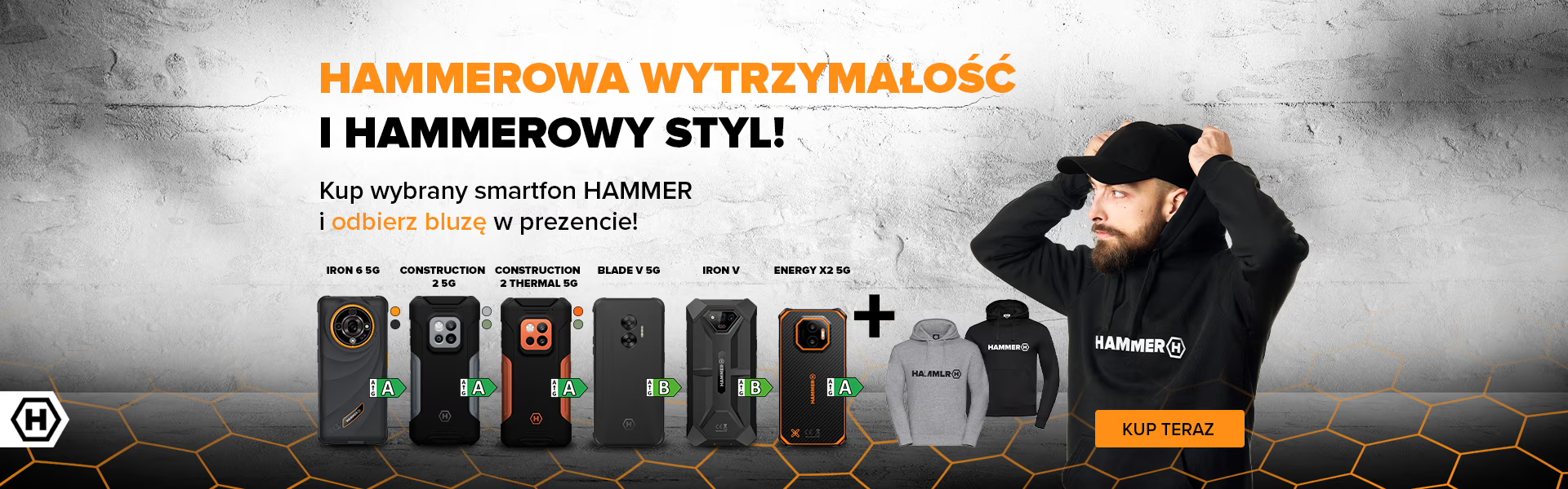 Promocja HAMMER - kup wybrany smartfon i odbierz bluzę w prezencie
