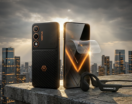 Kup smartfon HAMMER VENTUS 5G i otrzymaj szkło + słuchawki kostne + gwarancję na 36 miesięcy - gratis!
