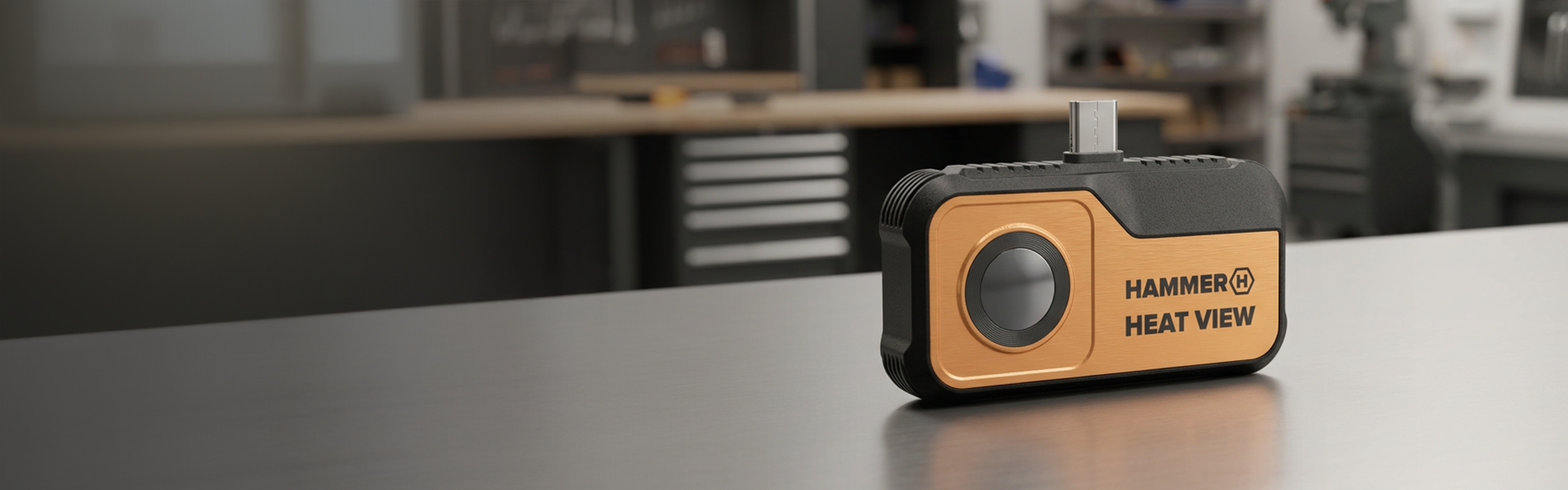 Kamera termowizyjna HAMMER HEAT VIEW w czarno-miedzianej obudowie ze złączem USB-C