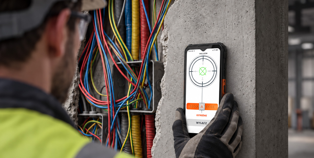 Lokalizowanie przewodów elektrycznych za pomocą smartfona