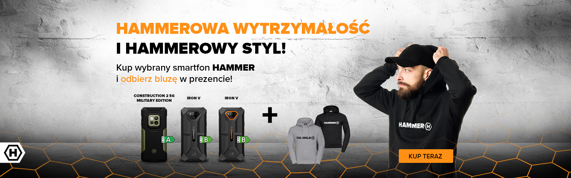 Kup wybrany smartfon HAMMER i odbierz bluzę w prezencie