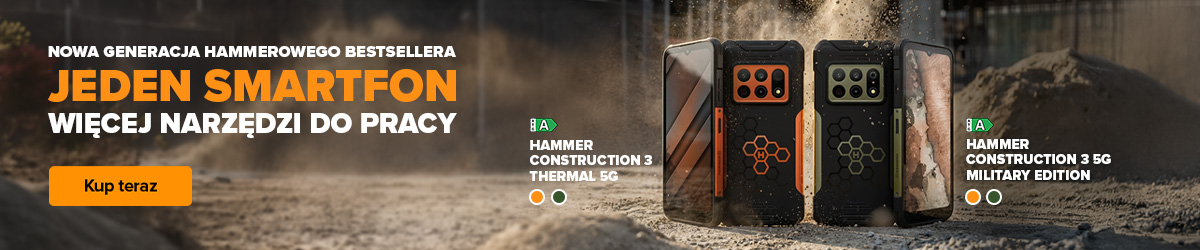 HAMMER CONSTRUCTION 3 5G i CONSTRUCTION 3 THERMAL 5G na tyle budowy i piasku