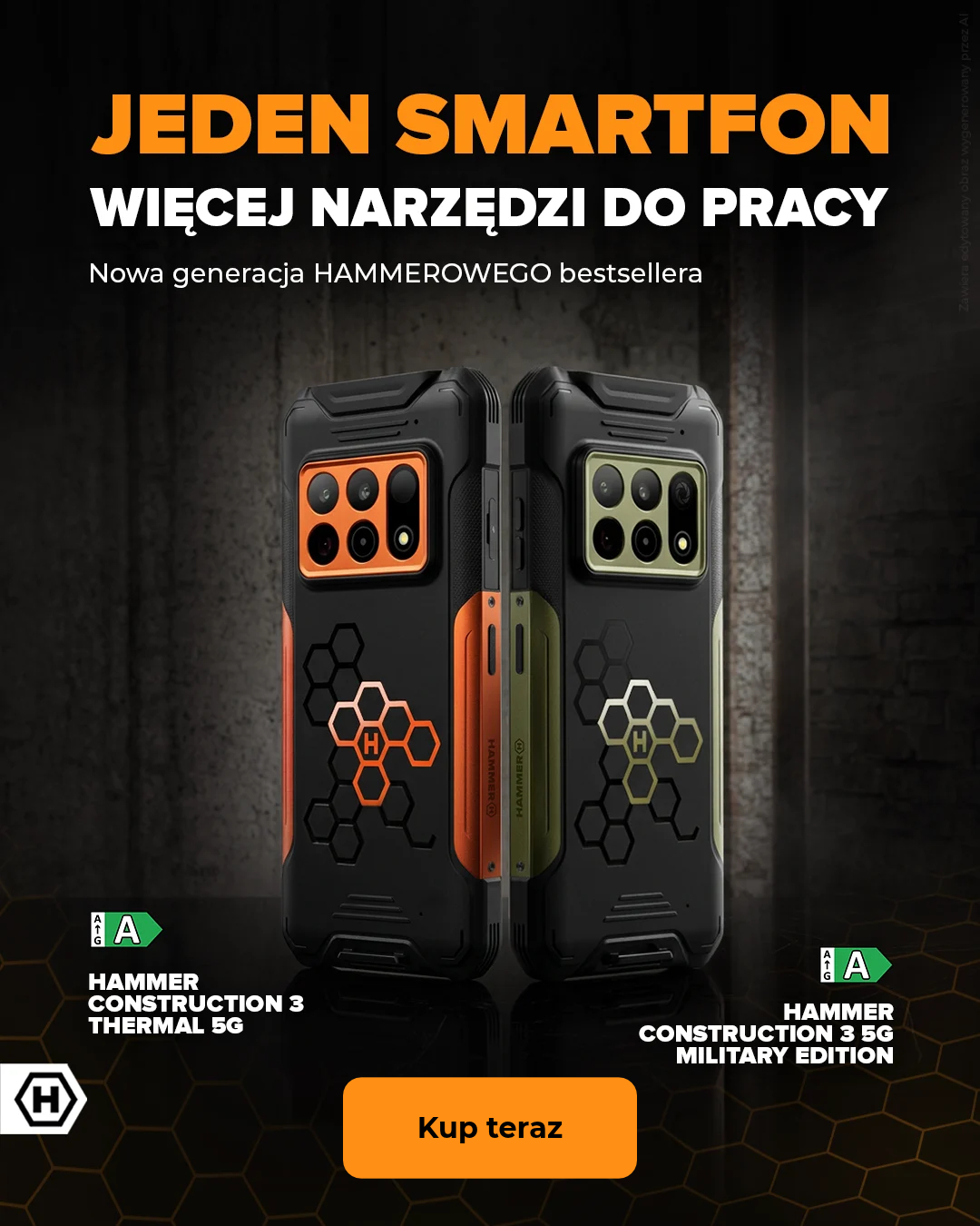 HAMMER CONSTRUCTION 3 THERMAL 5G bokiem i HAMMER CONSTRUCTION 3 5G MILITARY EDITION