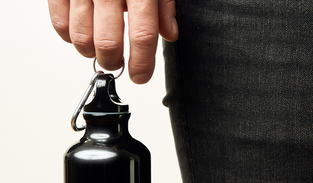 HAMMER Bottle aluminiowa butelka detal na zakrętkę, karabińczyk.