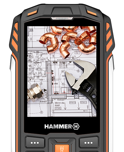 HAMMER POWER PLUS  widok na industrialną tapetę