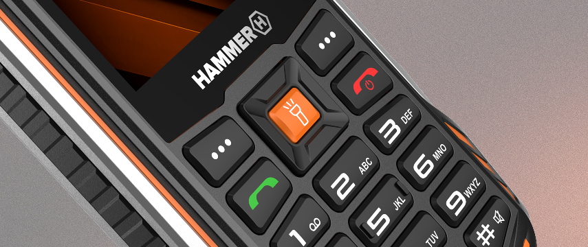 HAMMER POWER PLUS LTE  z ukosa duże klawisze ii klawisz latarki