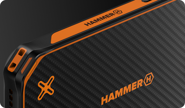 Zbliżenie uchwytu na smycz w smartfonie HAMMER ENERGY X2 5G