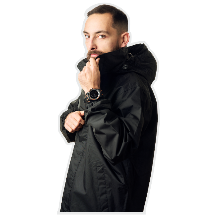 Man wearing a HAMMER WEAR jacket