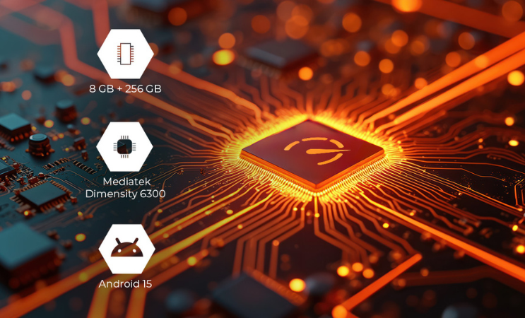 HAMMER IRON 6 5G 8 +256 GB, procesor Mediatek Dimensity 6300, Android 15