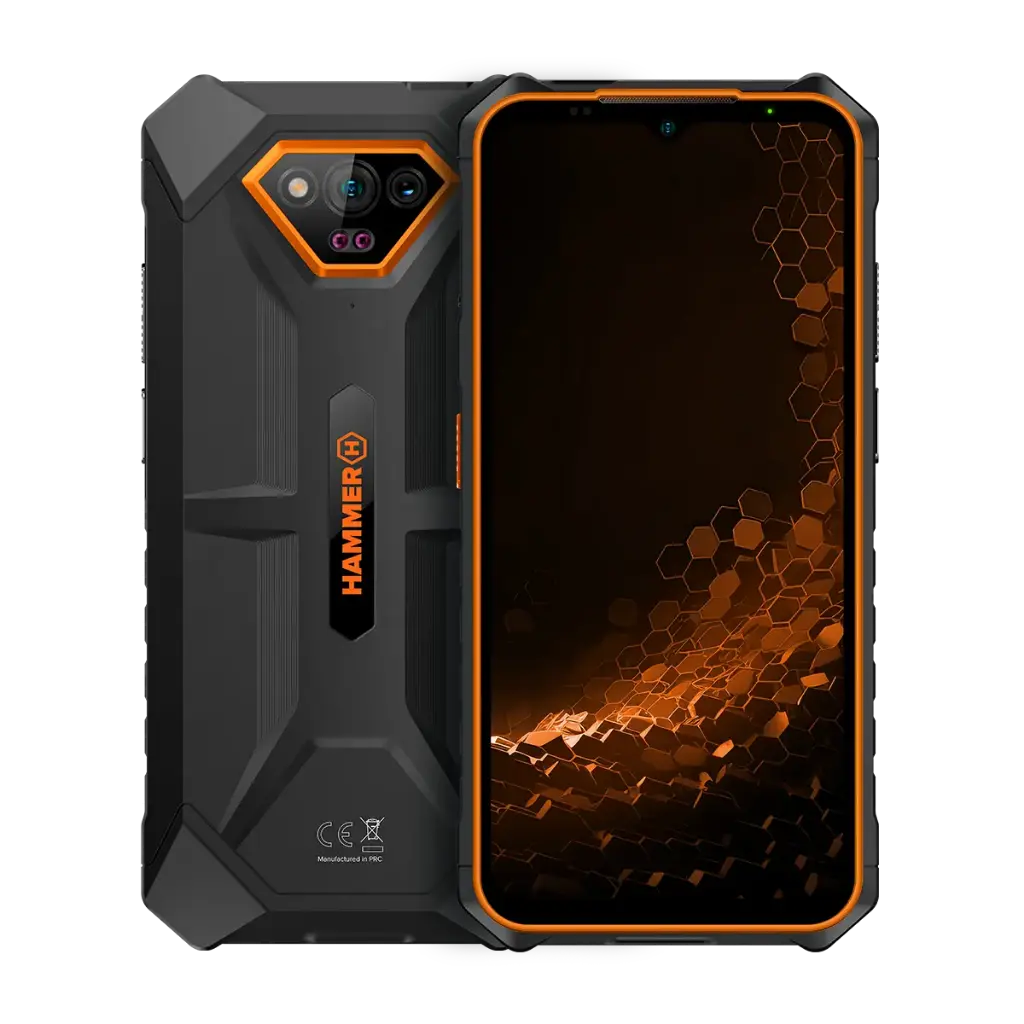 SMARTFON HAMMER IRON V pomarańczowy