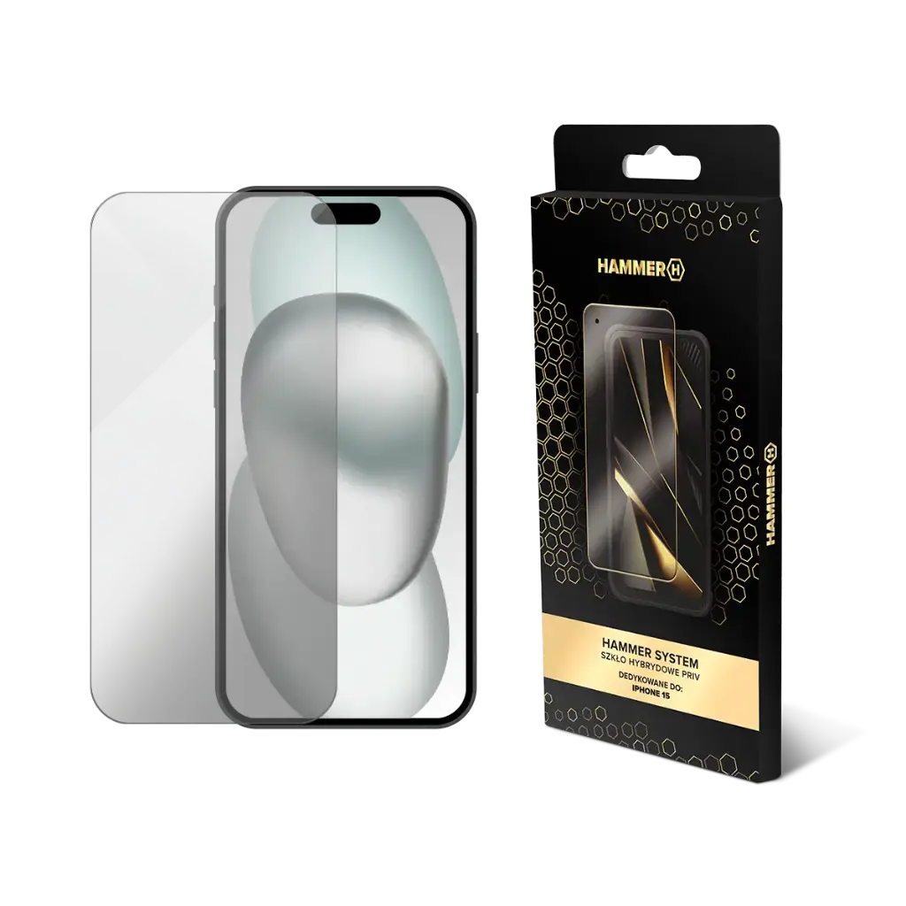 HAMMER SYSTEM szkło hybrydowe PRIV iPhone 15