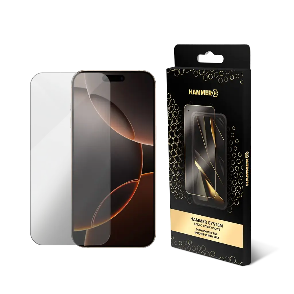 HAMMER SYSTEM szkło hybrydowe iPhone 16 Pro Max