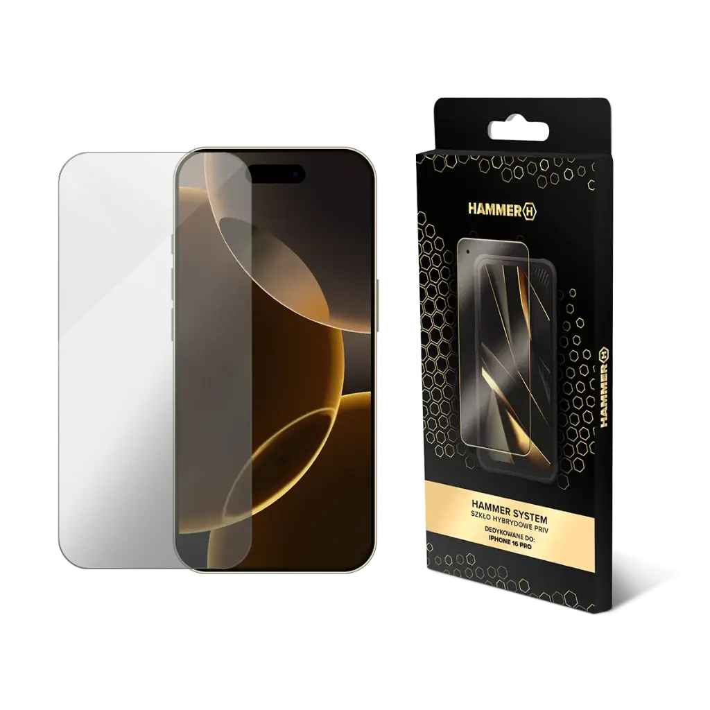 HAMMER SYSTEM szkło hybrydowe PRIV iPhone 16 Pro