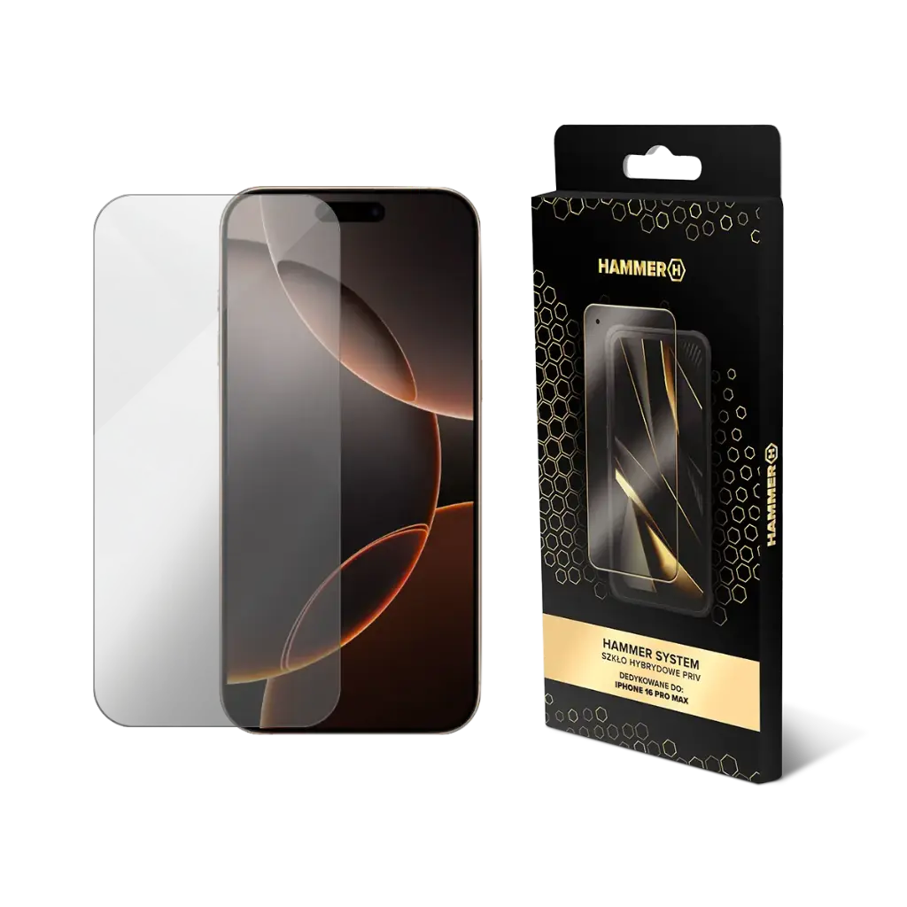 HAMMER SYSTEM szkło hybrydowe PRIV iPhone 16 Pro Max