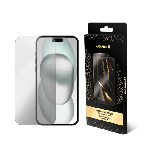[AKC001513] HAMMER SYSTEM szkło hybrydowe iPhone 15