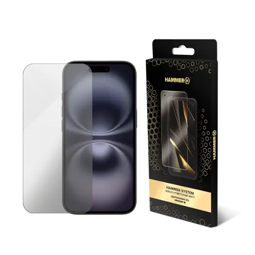 [AKC001581] HAMMER SYSTEM Szkło hybrydowe MATT iPhone 16