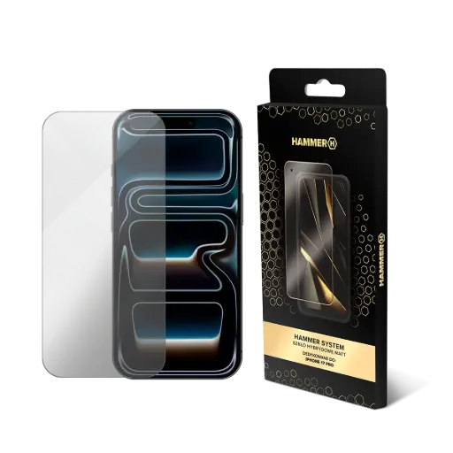 [AKC001585] HAMMER SYSTEM Szkło hybrydowe MATT iPhone 17 Pro