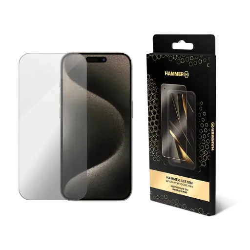 [AKC001600] HAMMER SYSTEM szkło hybrydowe PRIV iPhone 15 Pro